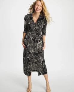 Printed Knit Shirtdress