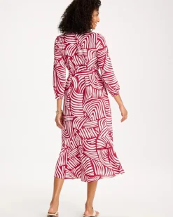Printed Midi Shirt Dress