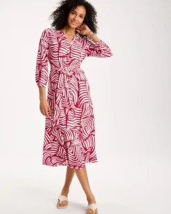 Printed Midi Shirt Dress