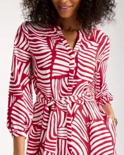 Printed Midi Shirt Dress