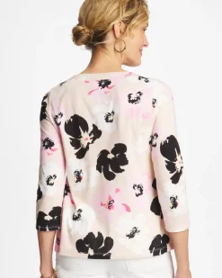 Printed Pima 3/4 Sleeve Tee