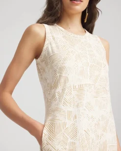 Printed Sleeveless Midi Tank Dress