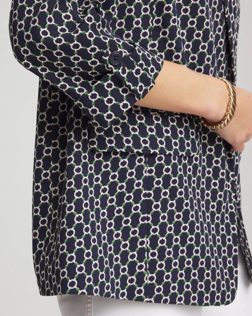 Printed Soft Crepe Blazer
