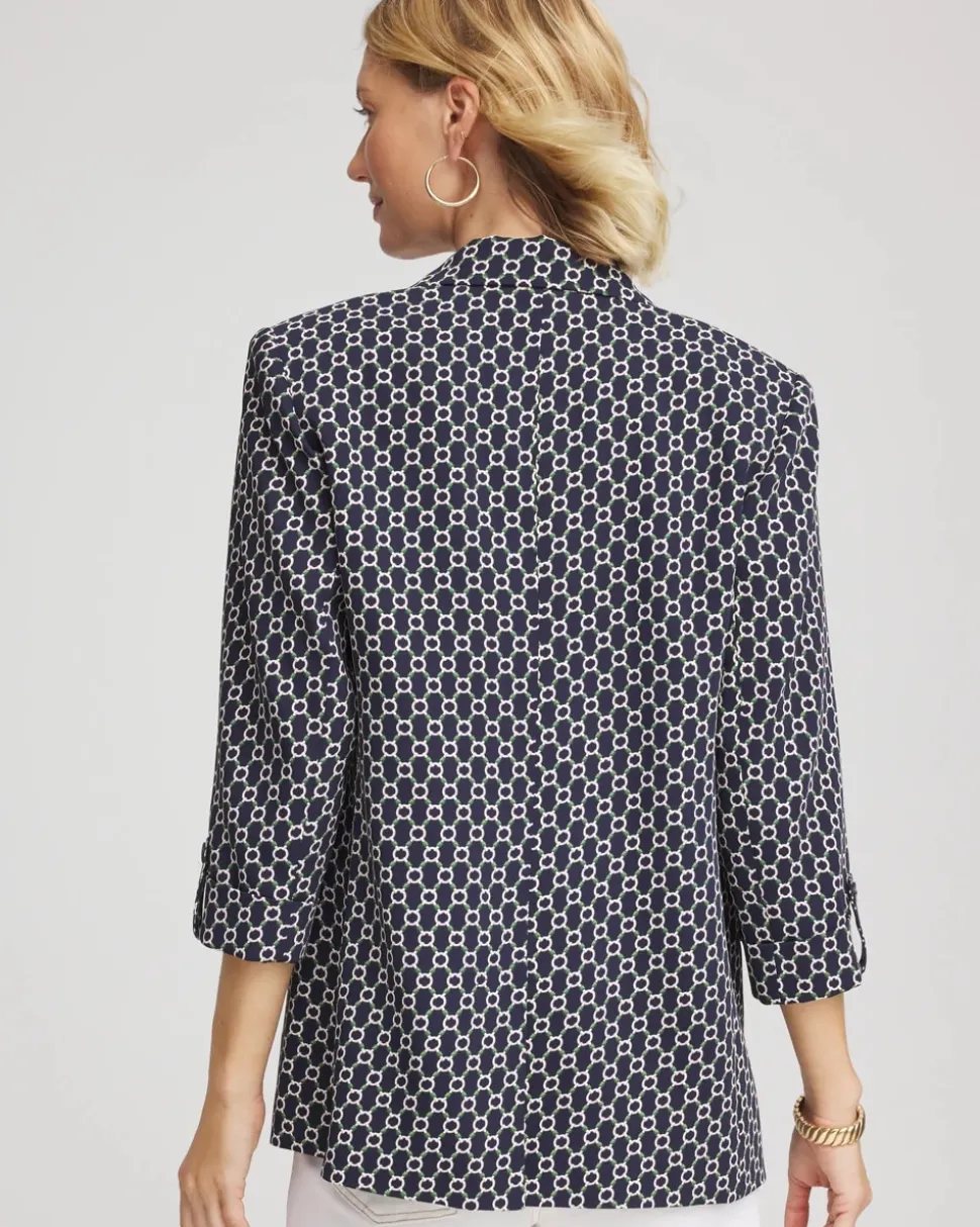 Printed Soft Crepe Blazer