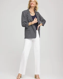 Printed Soft Crepe Blazer