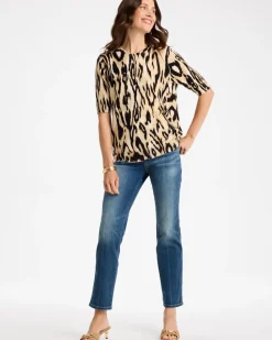 Pull-On Straight Jeans