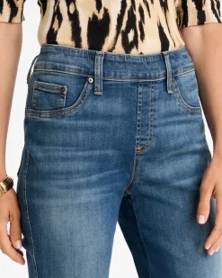 Pull-On Straight Jeans