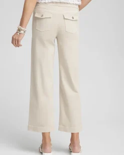 Pull-On Wide Leg Ankle Jeans