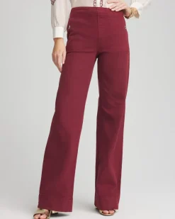 Pull-On Wide-Leg Jeans