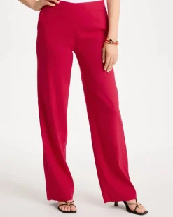 Pull-On Wide-Leg Linen Pants