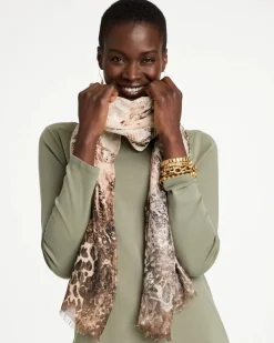 Python Printed Oblong Scarf