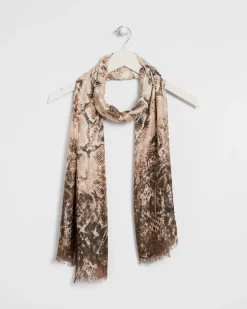 Python Printed Oblong Scarf