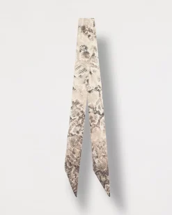 Python Printed Skinny Scarf