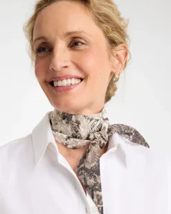Python Printed Skinny Scarf