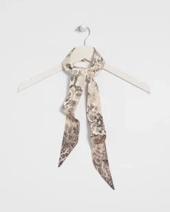 Python Printed Skinny Scarf