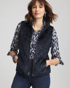 Quilted Faux Fur Vest