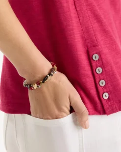 Raspberry Twist Stretch Bracelet