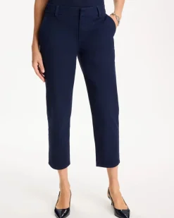 Relaxed Boyfriend Chino Crop Pants