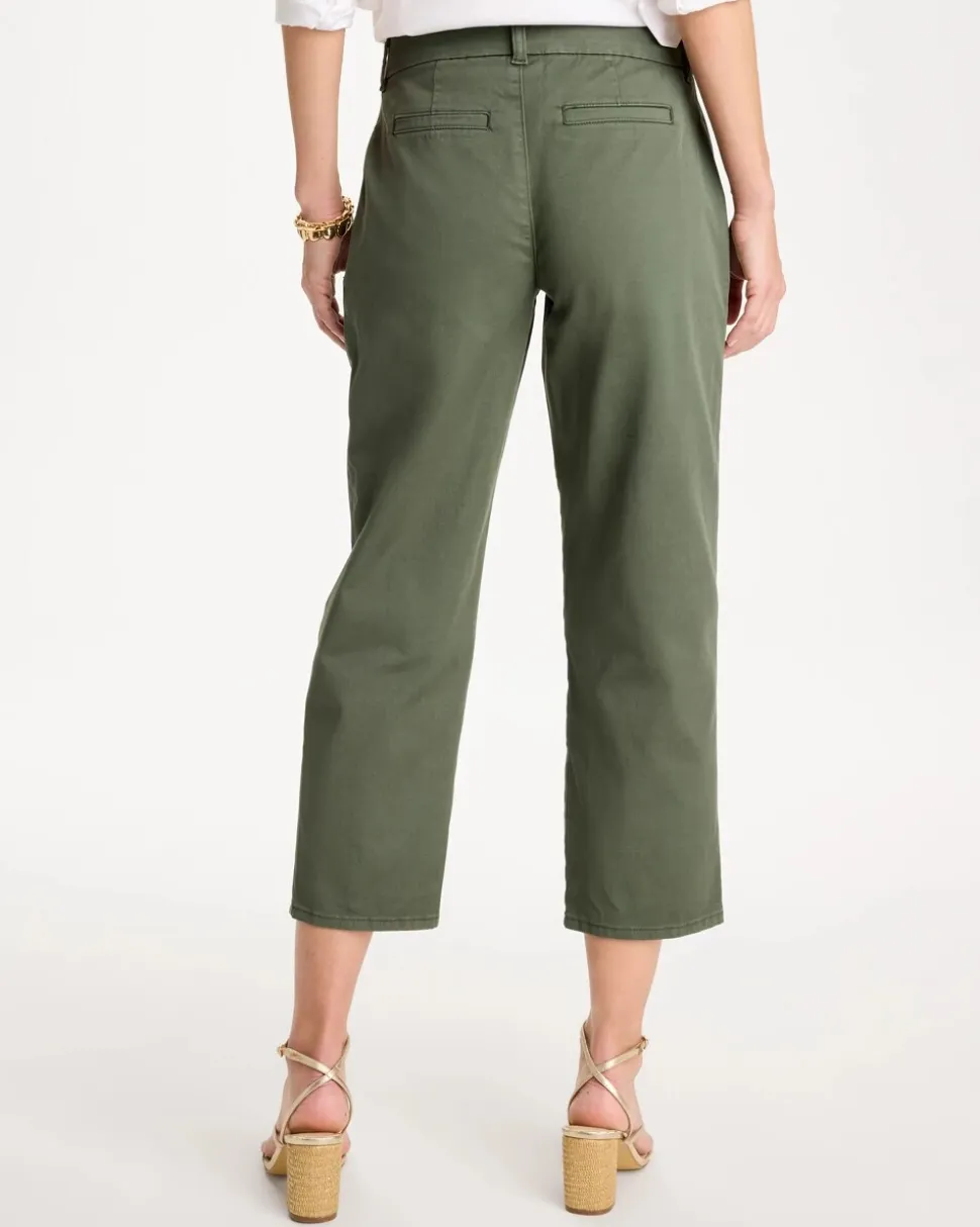 Relaxed Boyfriend Chino Crop Pants