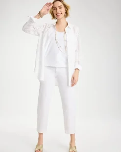 Relaxed Boyfriend Chino Crop Pants