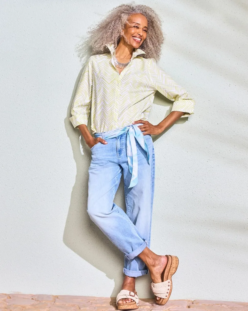 Relaxed Boyfriend Rolled Hem Jean