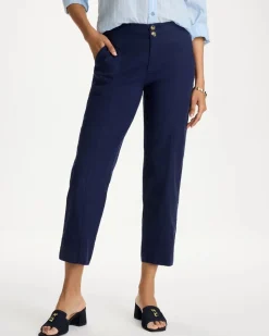Relaxed Linen Crop Pant