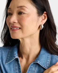 Reversible Mixed-Metal Shell Earrings