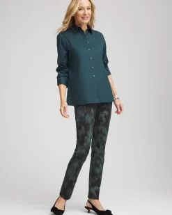 Rhinestone Embellished Poplin Tunic