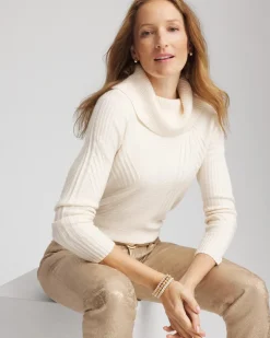 Ribbed Cowlneck Sweater