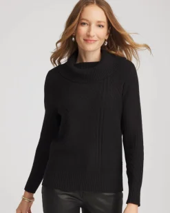 Ribbed Cowlneck Sweater