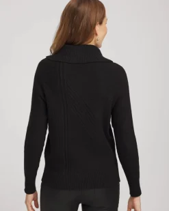 Ribbed Cowlneck Sweater