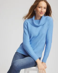 Ribbed Cowlneck Sweater
