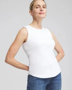 Ribbed High Neck Tank