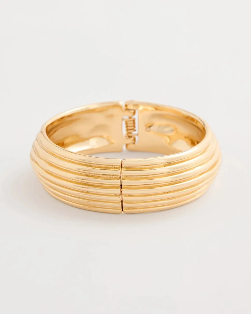 Ribbed Hinge Bangle