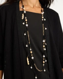 Rope Beaded Multi-Strand Necklace