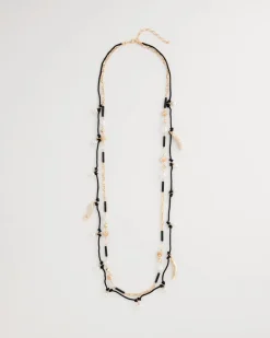 Rope Beaded Multi-Strand Necklace