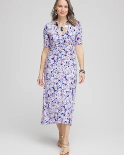 Ruched Jersey Midi Dress