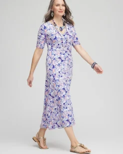 Ruched Jersey Midi Dress