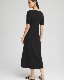 Ruched Jersey Midi Dress