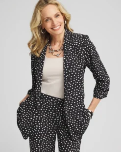 Ruched Sleeve Blazer