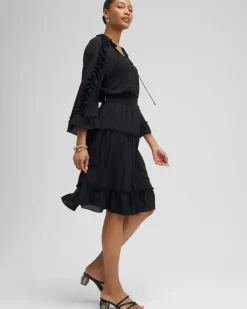 Ruffle Bell Sleeve Dress