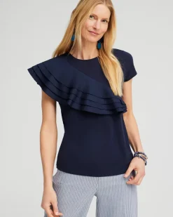 Ruffle Cap Sleeve Tee