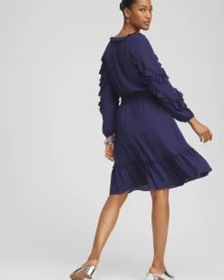 Ruffle Detail Smock Waist Dress