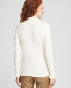 Ruffle Turtleneck Sweater