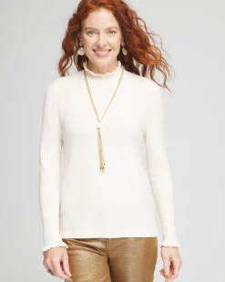 Ruffle Turtleneck Sweater
