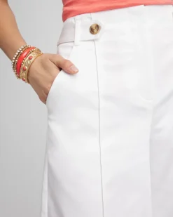 Sateen Tab-Front A-line Shorts