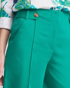 Sateen Tab-Front A-line Shorts