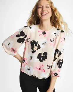 Satin Blossom Burst Top