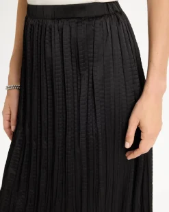 Satin Crinkle Maxi Skirt