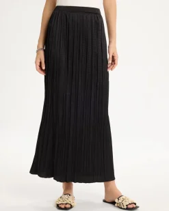 Satin Crinkle Maxi Skirt